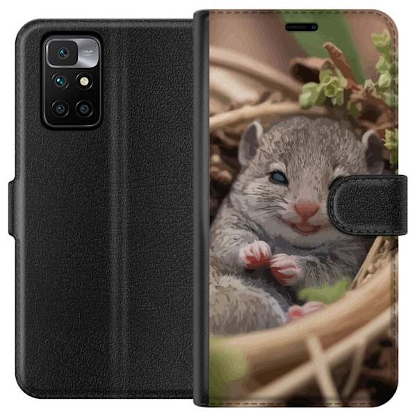 Xiaomi Redmi 10 Tegnebogsetui Rotte Smilende Dyremotiv By Motiv Urban Grafisk Design Populært Sjovt Motiv Kunstart Stil