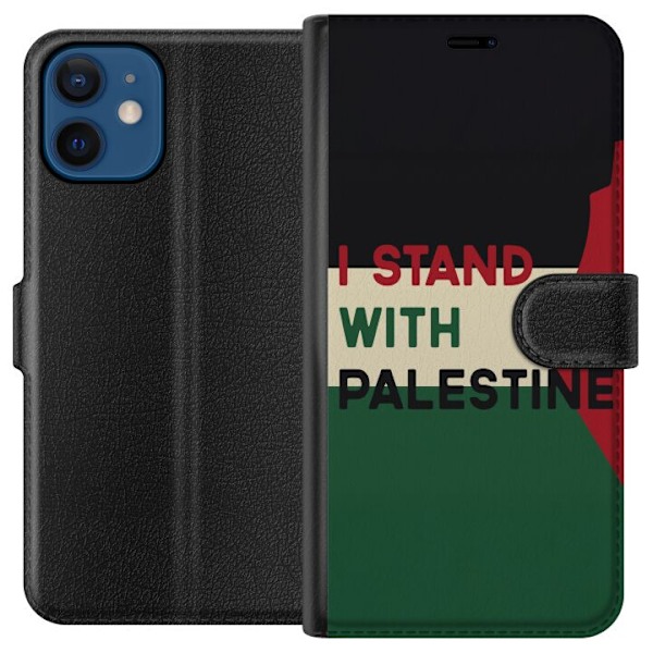Apple iPhone 12 mini Lommeboketui Stå opp for Palestina - sol
