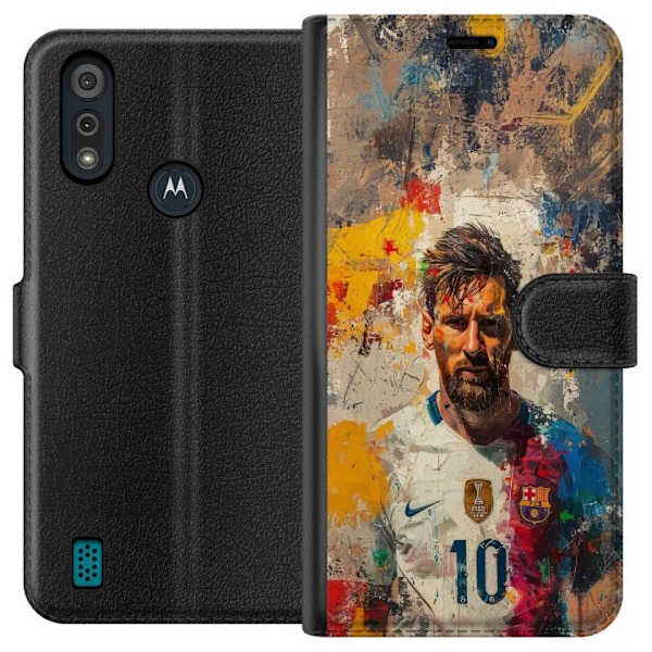 Motorola Moto E6i Tegnebogsetui Messi Art