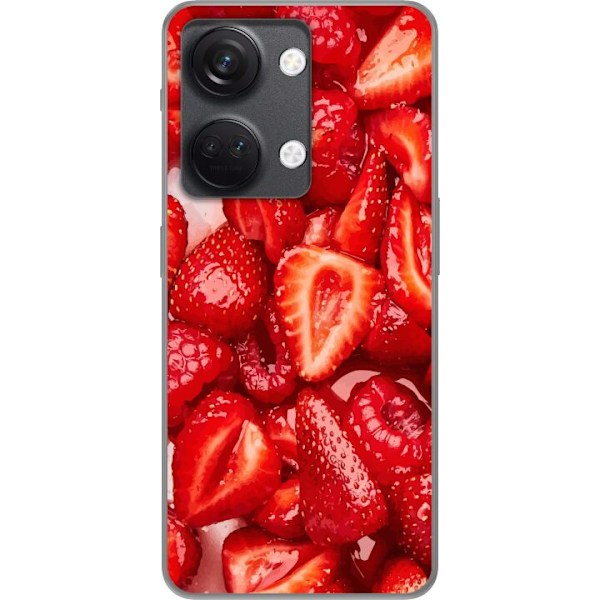 OnePlus Nord 3 Genomskinligt Skal Jordgubbsmönster – sött motiv med sommarkänsla