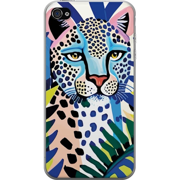 Apple iPhone 4 Genomskinligt Skal Vivid Leopard