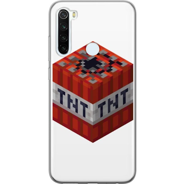 Xiaomi Redmi Note 8 Läpinäkyvä kuori Minecraft TNT