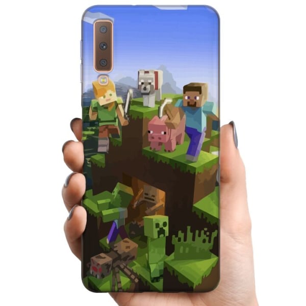 Samsung Galaxy A7 (2018) TPU Matkapuhelimen kuori MineCraft