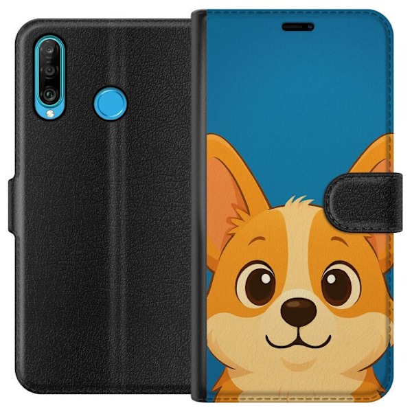 Huawei P30 lite Lompakkokotelo Hello Corgi