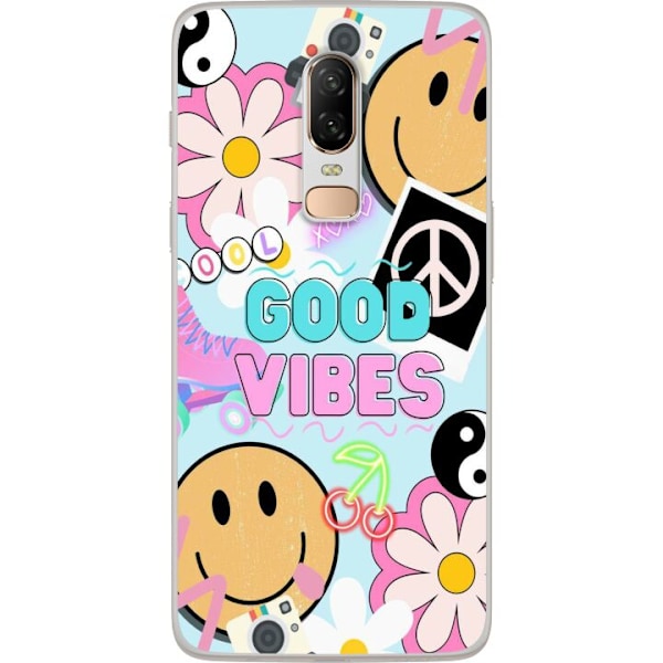 OnePlus 6 Genomskinligt Skal Good Vibes