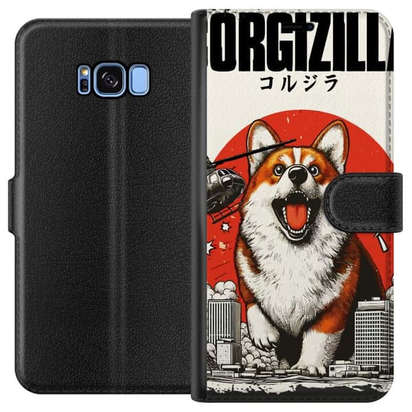 Kompatibelt Plånboksfodral till Samsung Galaxy S8 Corgizilla