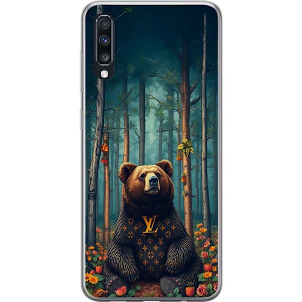 Samsung Galaxy A70 Läpinäkyvä kuori LV karhu metsässä