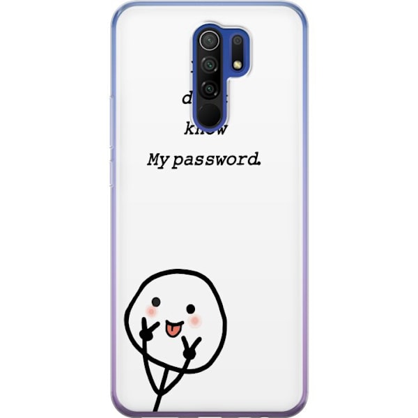 Xiaomi Redmi 9 Genomskinligt Skal You Don’t Know My Password – edgy textmotiv med attityd