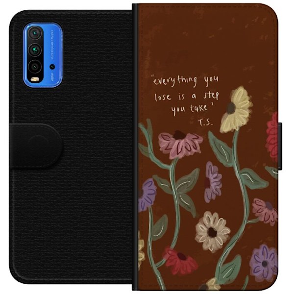 Xiaomi Redmi Note 9 4G Tegnebogsetui Blomster