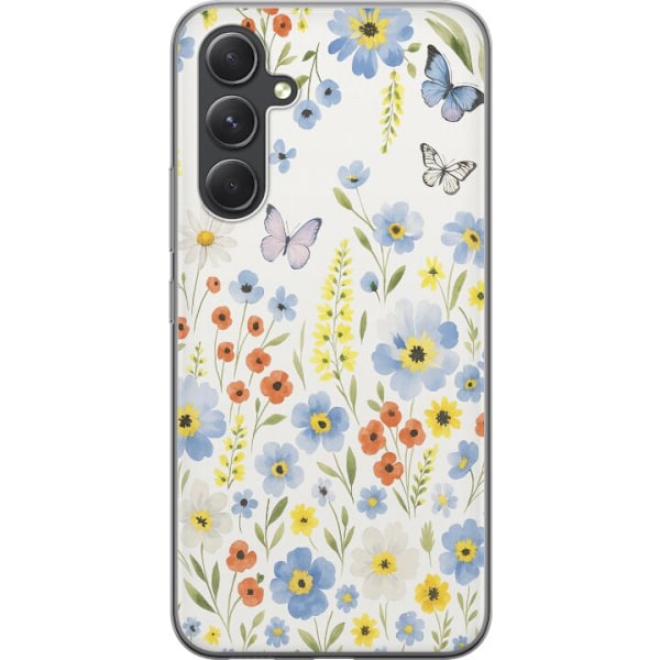 Samsung Galaxy S24+ Läpinäkyvä kuori Kesäkukat