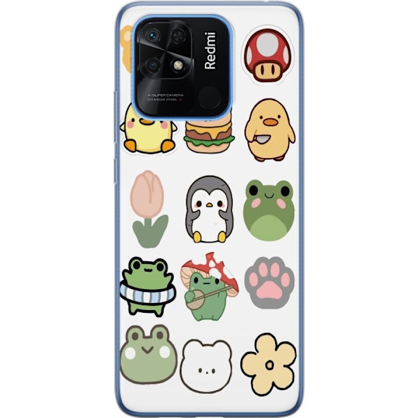 Xiaomi Redmi 10C Genomskinligt Skal Kawaii Friends – söta figurer i japansk stil