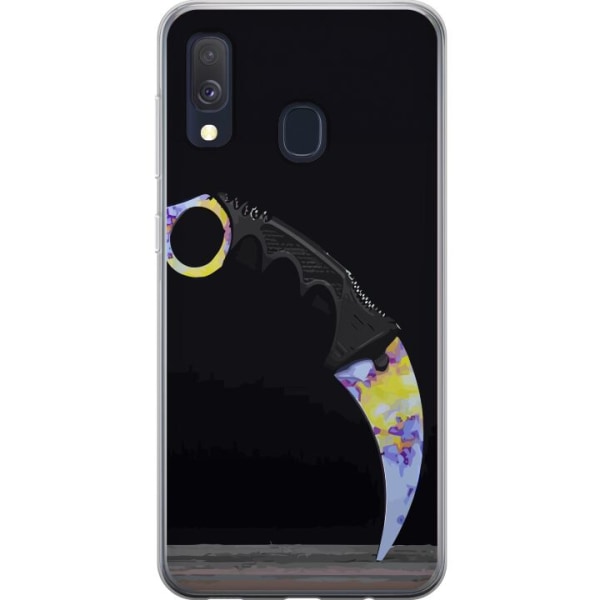 Samsung Galaxy A40 Gjennomsiktig deksel Karambit / Butterfly /