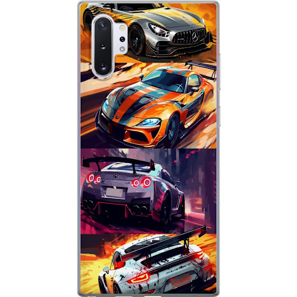 Samsung Galaxy Note10+ Genomskinligt Skal Rally Fever – fartfyllt motiv med rallybilar
