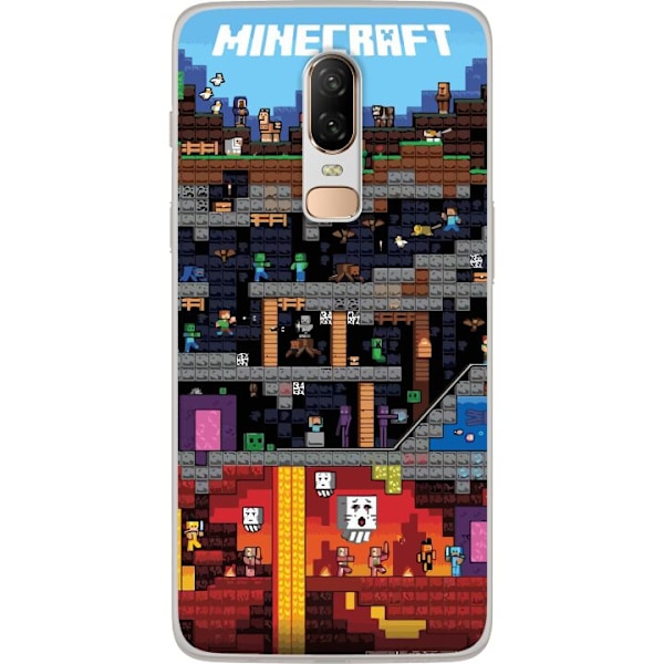 OnePlus 6 Gennemsigtig cover Minecraft