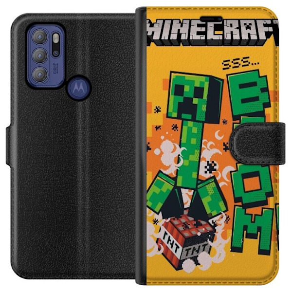 Motorola Moto G60S Plånboksfodral Minecraft Boom
