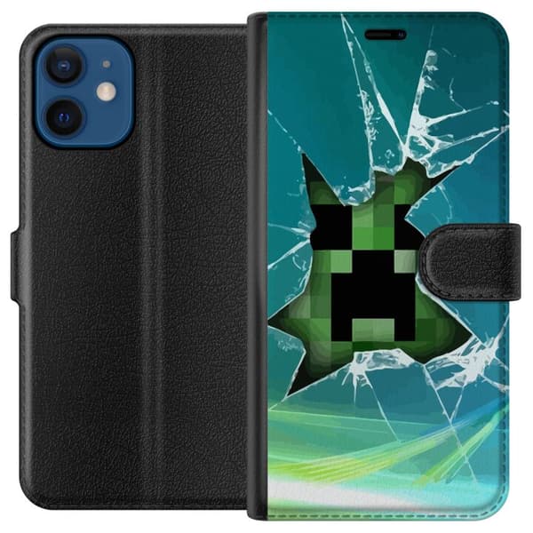 Kompatibelt Plånboksfodral till Apple iPhone 12 mini MineCraft