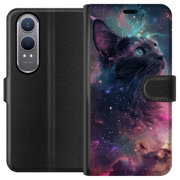 OnePlus Nord CE4 Lite Lommeboketui Katten i Galaksen