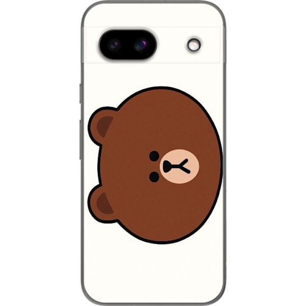 Google Pixel 8a Läpinäkyvä kuori line friends brown