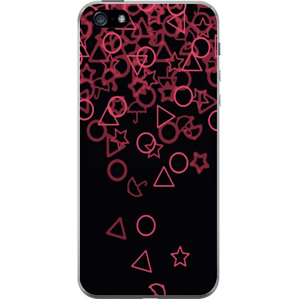 Apple iPhone 5 Genomskinligt Skal Squid Game Ikoner Serie Design Populärt TV Spel Ikoner Grafiskt Motiv Asiatisk Trend Dramaserie