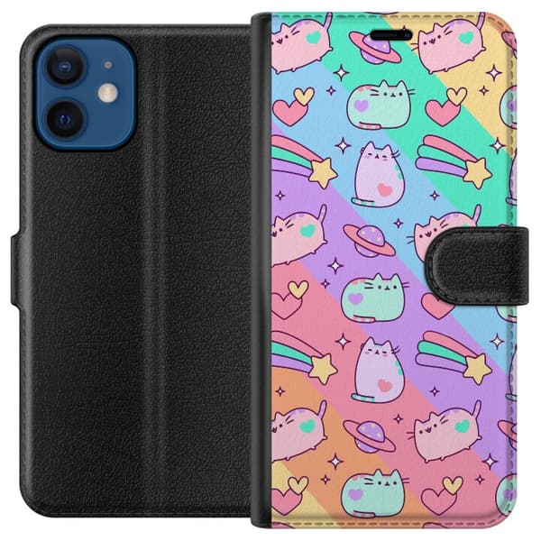 Kompatibelt Plånboksfodral till Apple iPhone 12 mini Unicorn Katt