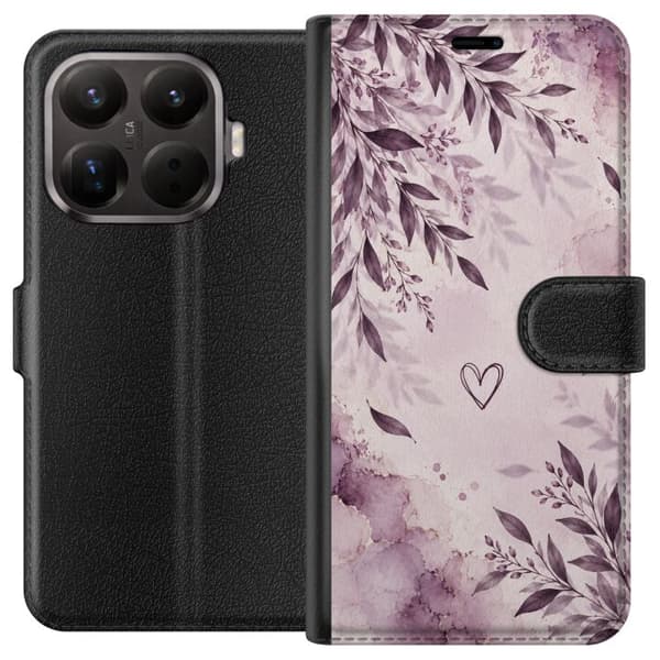 Kompatibelt Lommeboketui til Xiaomi 15 Lavendelblad lila