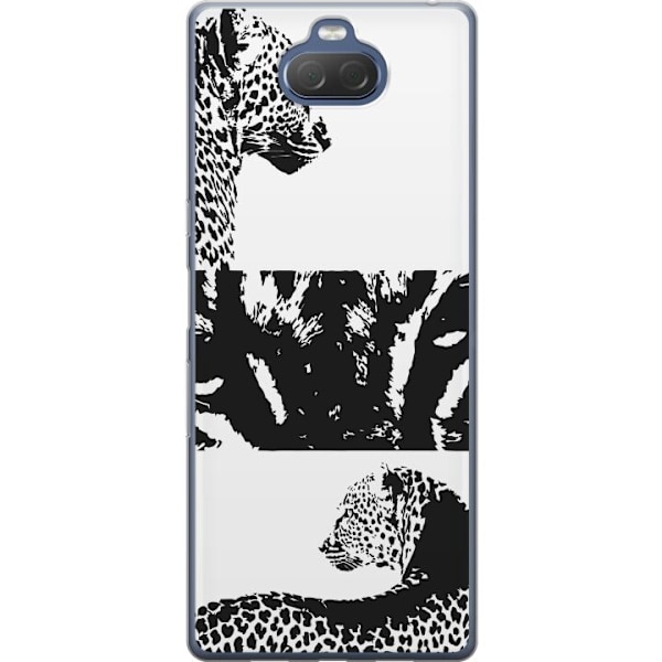 Sony Xperia 10 Plus Läpinäkyvä kuori Leopard Faces