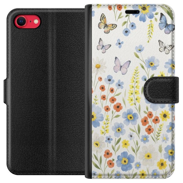 Apple iPhone SE (2022) Plånboksfodral Sommarblommor