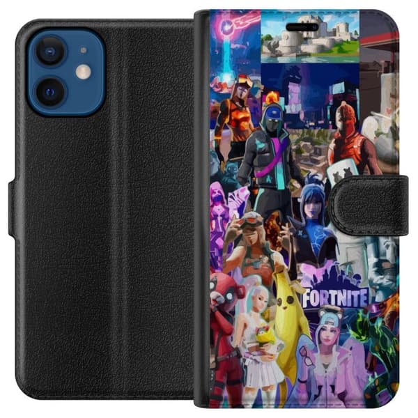 Kompatibel Tegnebogsetui til Apple iPhone 12 mini Fortnite
