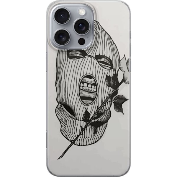 Apple iPhone 16 Pro Max Läpinäkyvä kuori Hiihtomaski Ros Katutyö Muotoilu Graafinen Kuvio Jännitys Kaupunkityyli Katutaidetta Naamiaiset Symboli
