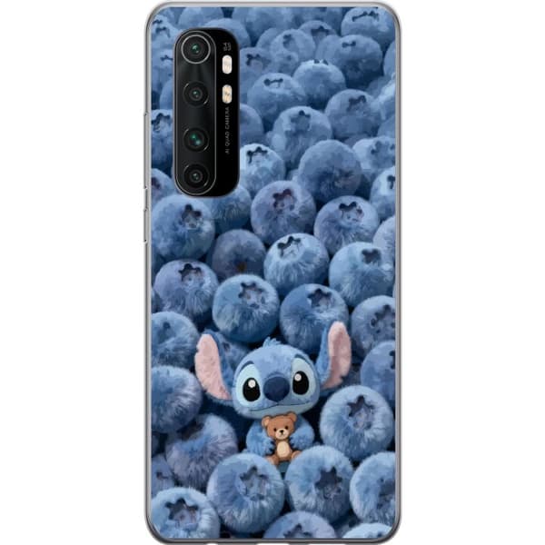 Kompatibelt Mobildeksel til Xiaomi Mi Note 10 Lite Søt fluffy blå figur med liten bamse blant myke blåbær blå