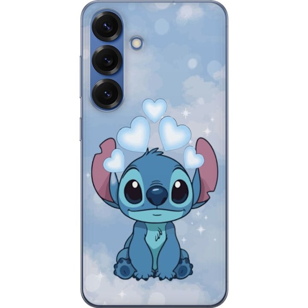 Samsung Galaxy S25+ Genomskinligt Skal Stitch Hoppande Glädje – Rolig Design för Present