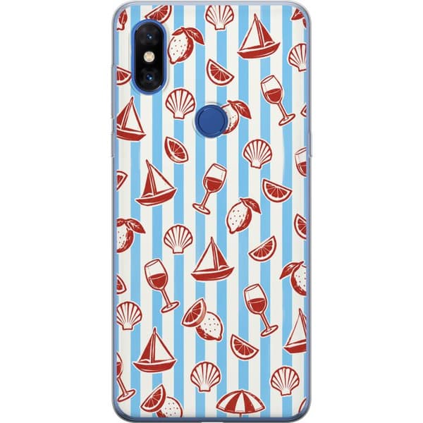 Kompatibelt Mobildeksel til Xiaomi Mi Mix 3 Blå strandmiks blå