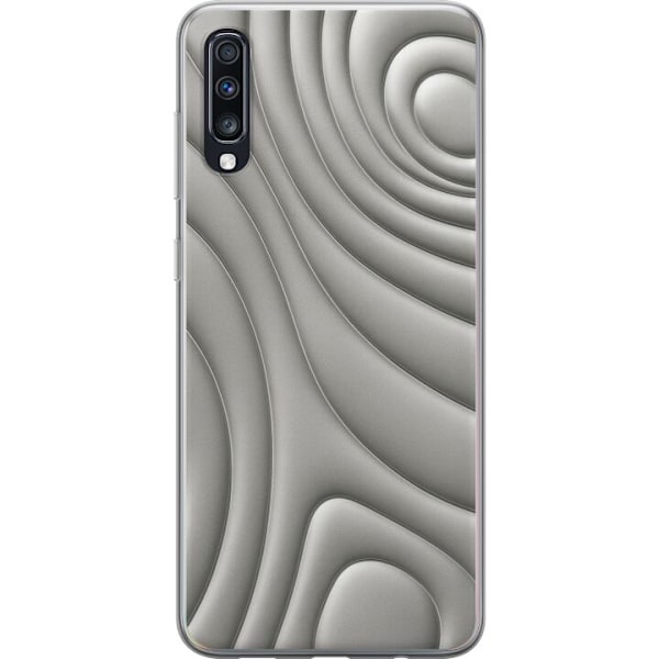 Samsung Galaxy A70 Läpinäkyvä kuori Hopea-aallot
