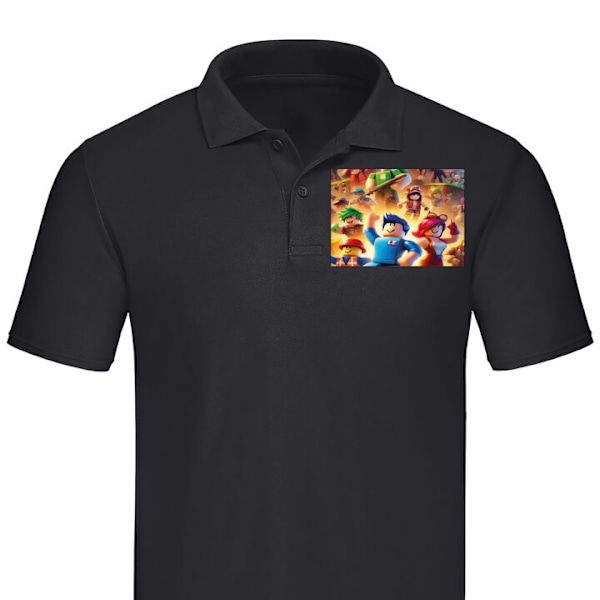 Poloshirt til Voksen | Elegant Poloshirt Roblox Sort XX-Large