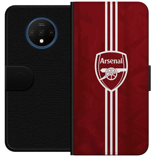 OnePlus 7T Tegnebogsetui Arsenal Emblem Fodbold Premier League Klubmærke Rød Hvid Ikonisk Fans London Sport Motiv
