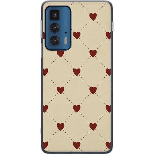 Motorola Edge 20 Pro Gennemsigtig cover Hjertegitter