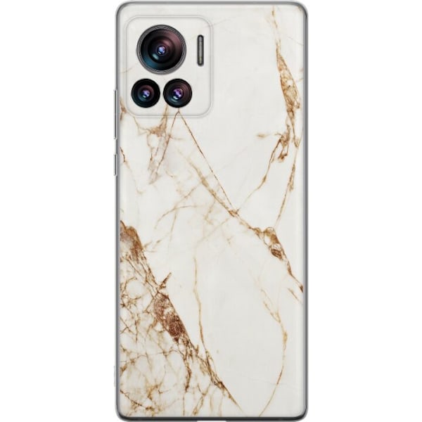 Motorola Edge 30 Ultra Gennemsigtig cover Hvid marmor