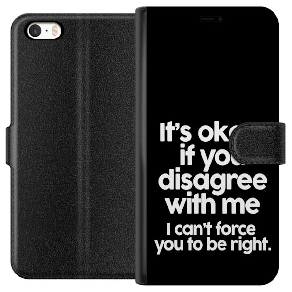 Apple iPhone 5 Lompakkokotelo Teksti