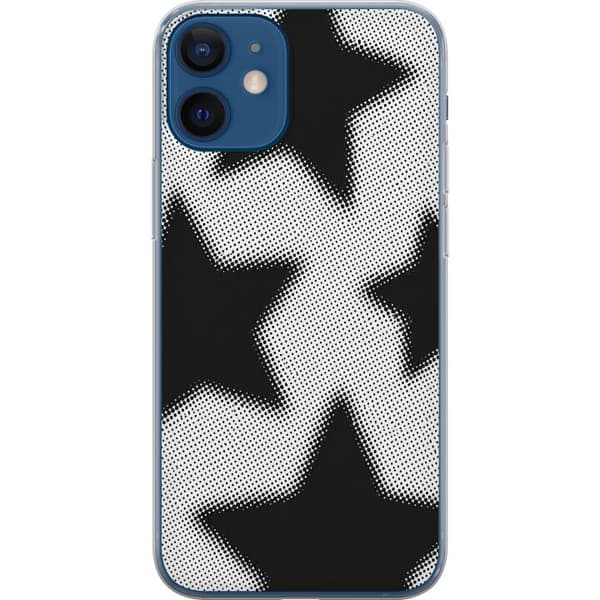 Kompatibel Mobilcover til Apple iPhone 12 mini Sorte stjerner sort