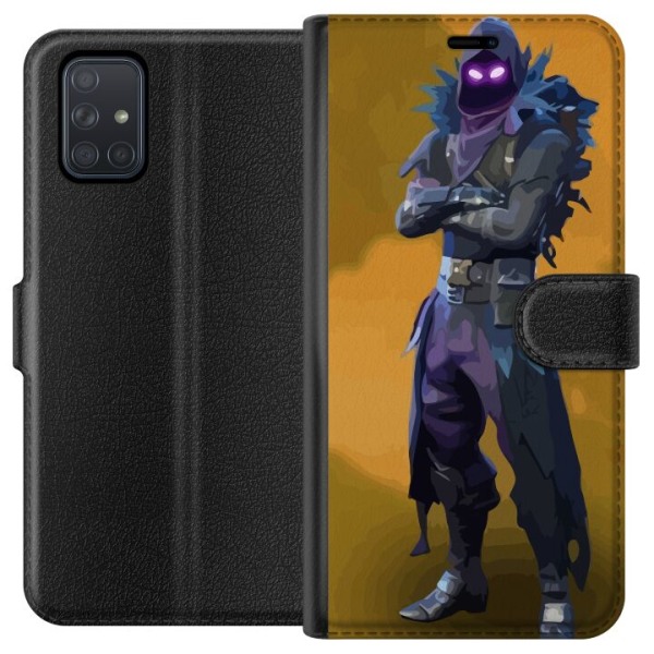 Samsung Galaxy A71 Lompakkokotelo Fortnite - Raven