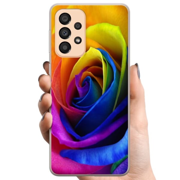 Samsung Galaxy A33 5G TPU Mobilskal Rainbow Rose