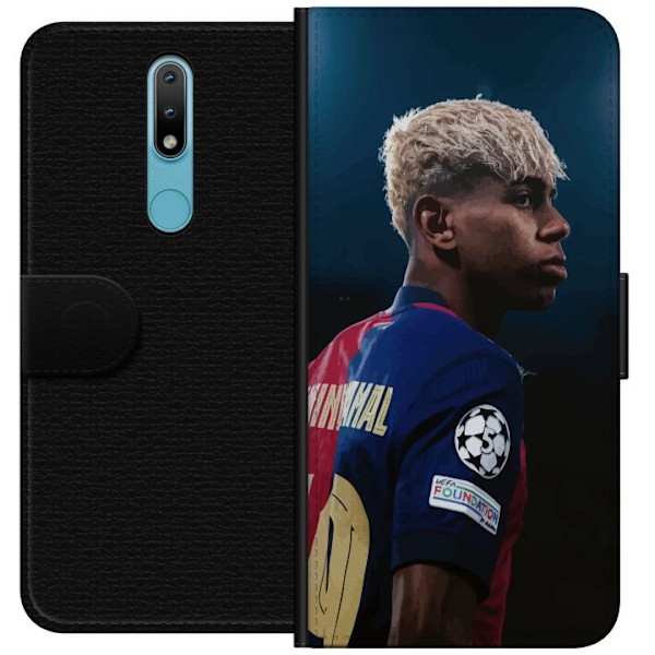 Nokia 2.4 Tegnebogsetui Lamine Yamal - Barcelonas Wunderkind i