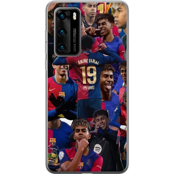 Huawei P40 Genomskinligt Skal Lamine Yamal mobilskal för fotbollsfans