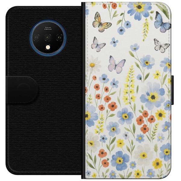 OnePlus 7T Plånboksfodral Sommarblommor