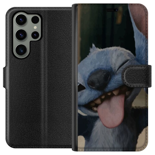 Samsung Galaxy S23 Ultra Lompakkokotelo Stitch Söpö Alien -
