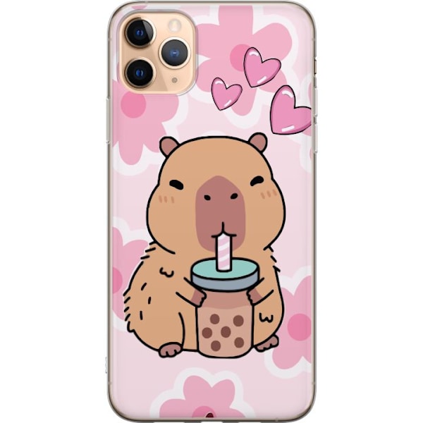Apple iPhone 11 Pro Max Gjennomsiktig deksel Kawaii Capybara H