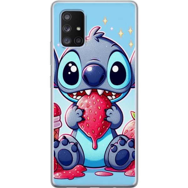 Samsung Galaxy A71 5G Genomskinligt Skal Strawberry Stitch