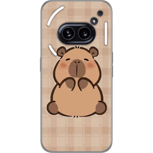 Nothing Phone (2a) Plus Läpinäkyvä kuori Mobilskal kawaii capybara flera figurer japansk stil
