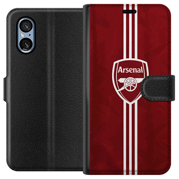 Sony Xperia 10 VI Lompakkokotelo Arsenal Emblem Jalkapallo Premier League Seuravaakuna Punainen Valkoinen Ikoninen Fanit Lontoo Urheilu Motiivi