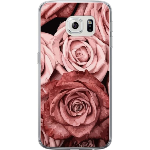 Samsung Galaxy S6 edge Läpinäkyvä kuori Ruusut